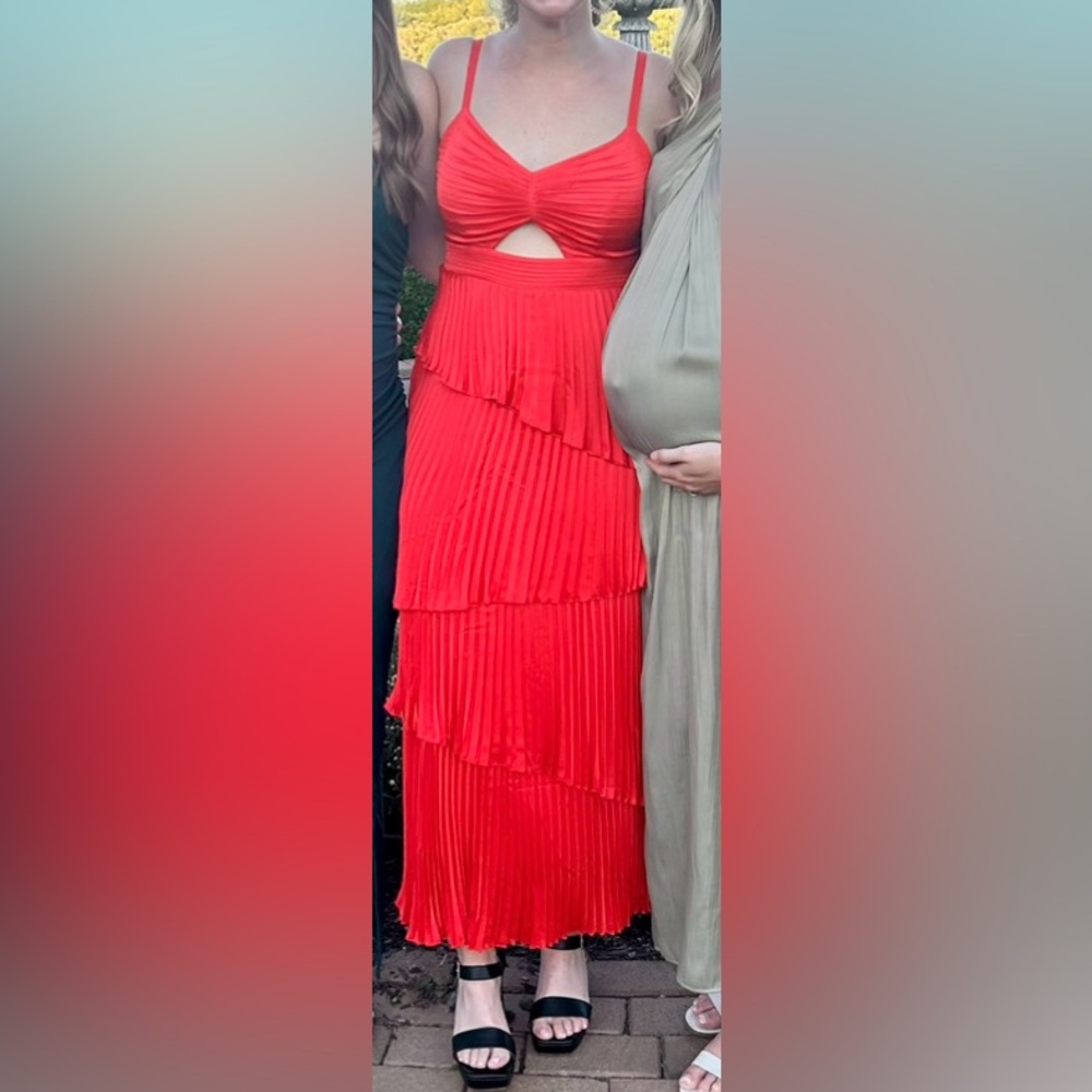 Abercrombie & Fitch Giselle Pleated tiered maxi dress